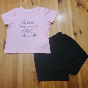 Light Pink Funny Shirt With Shorts